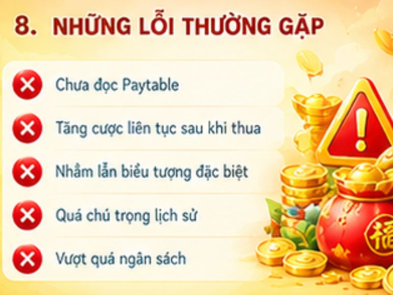 Những sai lầm cần tránh khi chơi Nổ Hũ Thần Tài